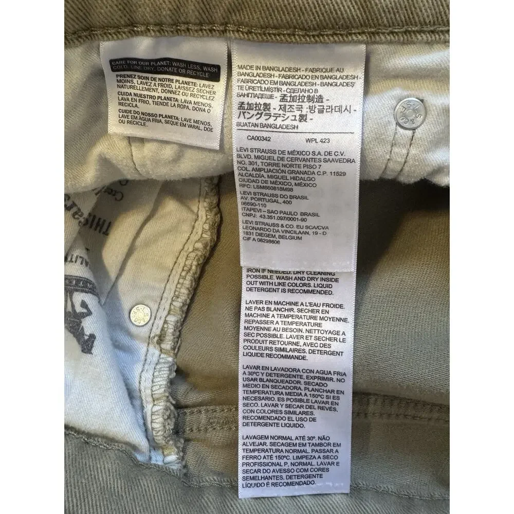 Levi's Jeans Men 34X32 Tan 541 Straight leg Cotton Mid Rise Preppy Casual